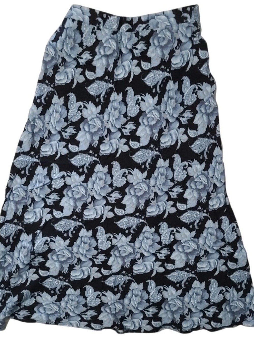 🖤 Vtg 90s Whimsigoth Floral Paisley Grunge Maxi Skirt Handmade S / XS